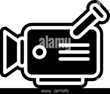 Cinema ar camera icon Stock Vector