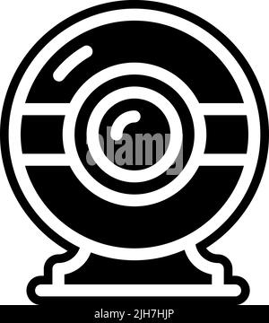 Communication webcamera icon Stock Vector