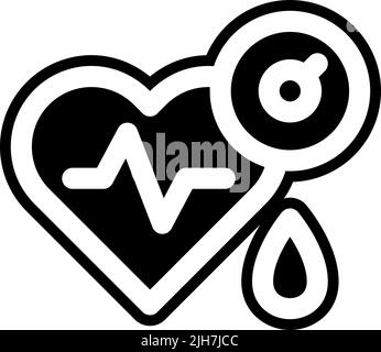 Health hypertension icon Stock Vector