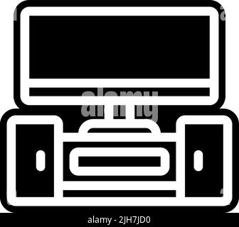 Furniture television icon Stock Vector