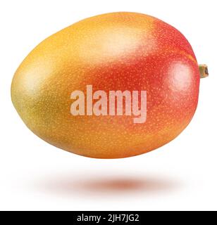 Mango fruit isolated on white background. Clipping path. Stock Photo