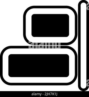Multimedia editor right alignment icon Stock Vector