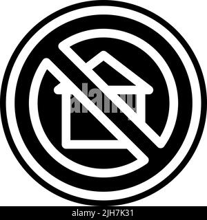 Homeless no house icon Stock Vector
