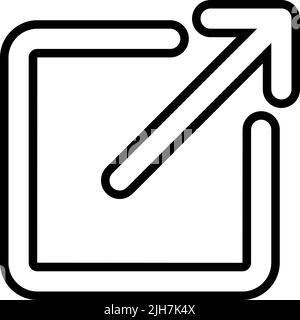 Multimedia editor export icon Stock Vector