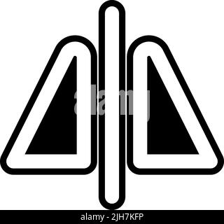 Multimedia editor flip icon Stock Vector
