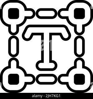 Multimedia editor text icon Stock Vector