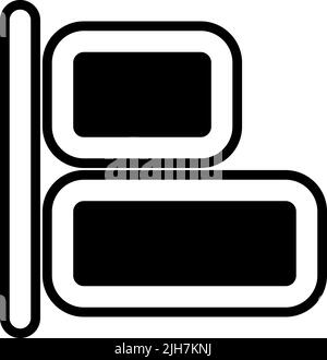 Multimedia editor left alignment icon Stock Vector