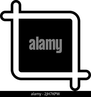 Multimedia editor crop icon Stock Vector