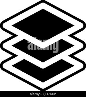 Multimedia editor layers icon Stock Vector
