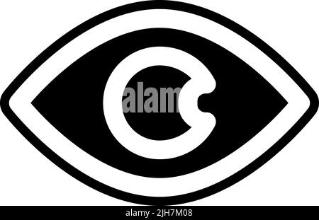 Multimedia editor eye icon Stock Vector