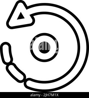 Multimedia editor rotate icon Stock Vector
