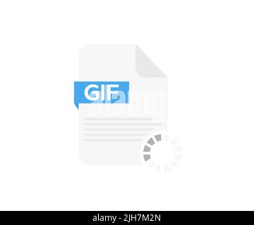 Download GIF Button. Downloading Document Concept. File with GIF Label and  Down Arrow Sign. Vector Illustration. Stock Vector - Illustration of file,  extension: 125625872