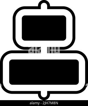 Multimedia editor center alignment icon Stock Vector