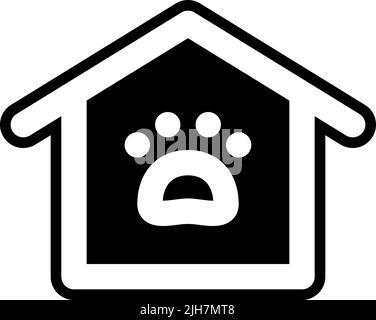 Real estate pet house icon Stock Vector