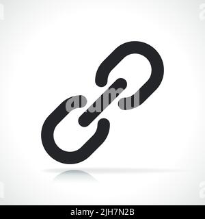 chain or link black icon isolated illustration Stock Vector