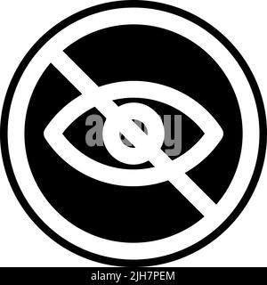 Signal and prohibition eye icon Stock Vector