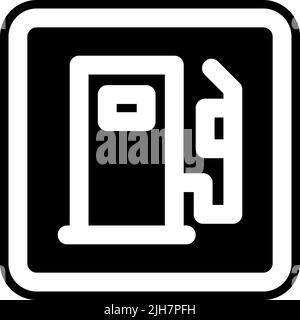 Signal and prohibition gas station icon Stock Vector
