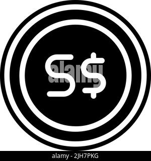 Singapore singapore dollar icon Stock Vector