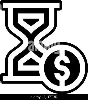 Team management time is money icon Stock Vector