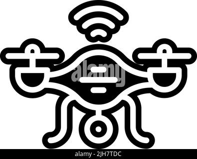 Technology drone icon Stock Vector