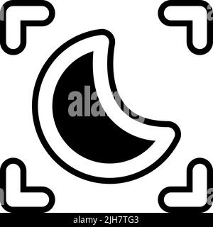 User interface night mode icon Stock Vector