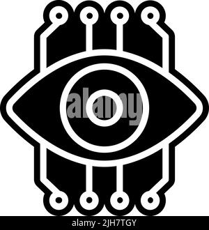 Technology bionic eye icon Stock Vector