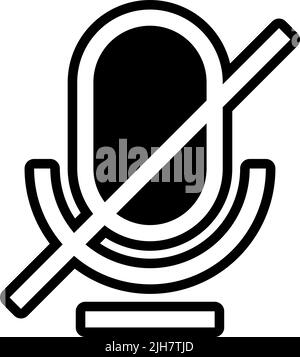 User interface silent icon Stock Vector