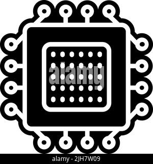 Technology microchip icon Stock Vector