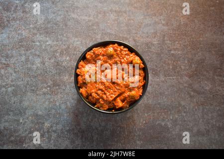 Indian traditional spicy mixed vegetable pickle Stock Photo