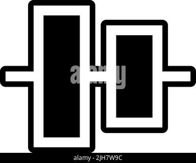 User interface center alignment icon Stock Vector