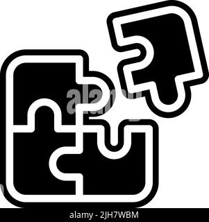 Video game elements puzzle icon Stock Vector