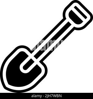 Video game elements shovel icon Stock Vector