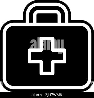 Video game elements first aid kit icon Stock Vector