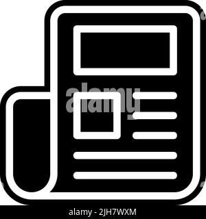 Workplace newspaper icon Stock Vector