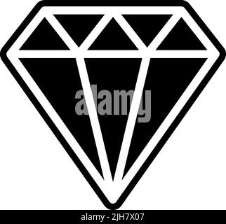 Video game elements diamond icon Stock Vector