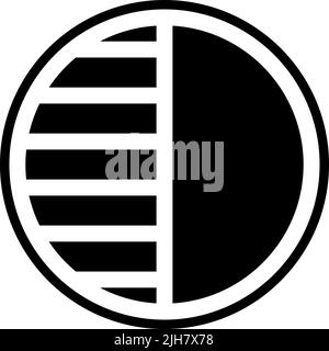 Weather quarter moon icon Stock Vector