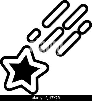 Weather shooting star icon Stock Vector