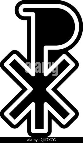 Christianity chi rho icon Stock Vector