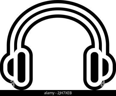 Workplace headphones icon Stock Vector