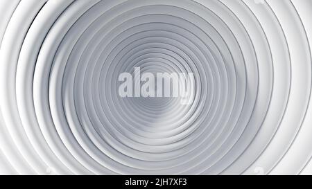 Circular waves on a white flat surface Stock Photo