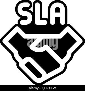 Business service level agreement icon Stock Vector