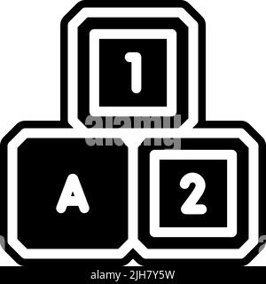 Children toys blocks icon Stock Vector
