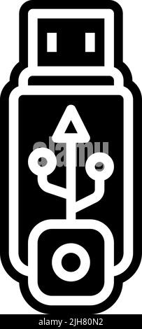 Computer diagnostics usb icon Stock Vector