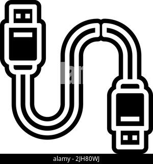 Computer diagnostics usb plug icon Stock Vector