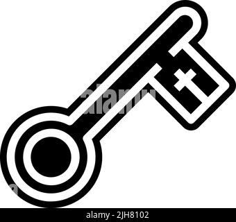 Christianity key icon Stock Vector