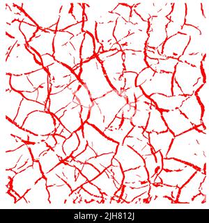 red line crack on white background illustration vector Stock Vector