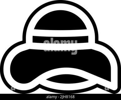 Clothes pamela hat icon Stock Vector