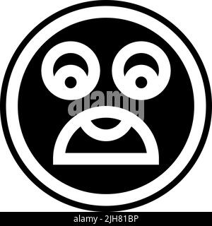 Emojis shocked icon Stock Vector