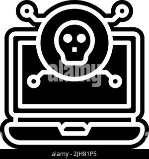 Computer diagnostics malware icon Stock Vector
