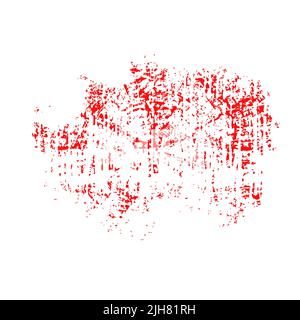 Only red grunge background isolated on white background Stock Vector